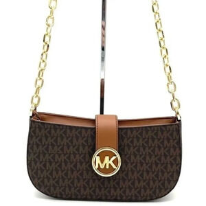 Michael Kors Carmen Small Pouchette Crossbody Bag Brown (NWT)